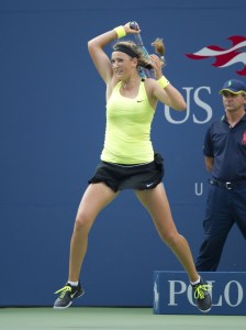 Azarenka at the US Open 2012 (Thanks to blog.tenniswarehouse.com)
